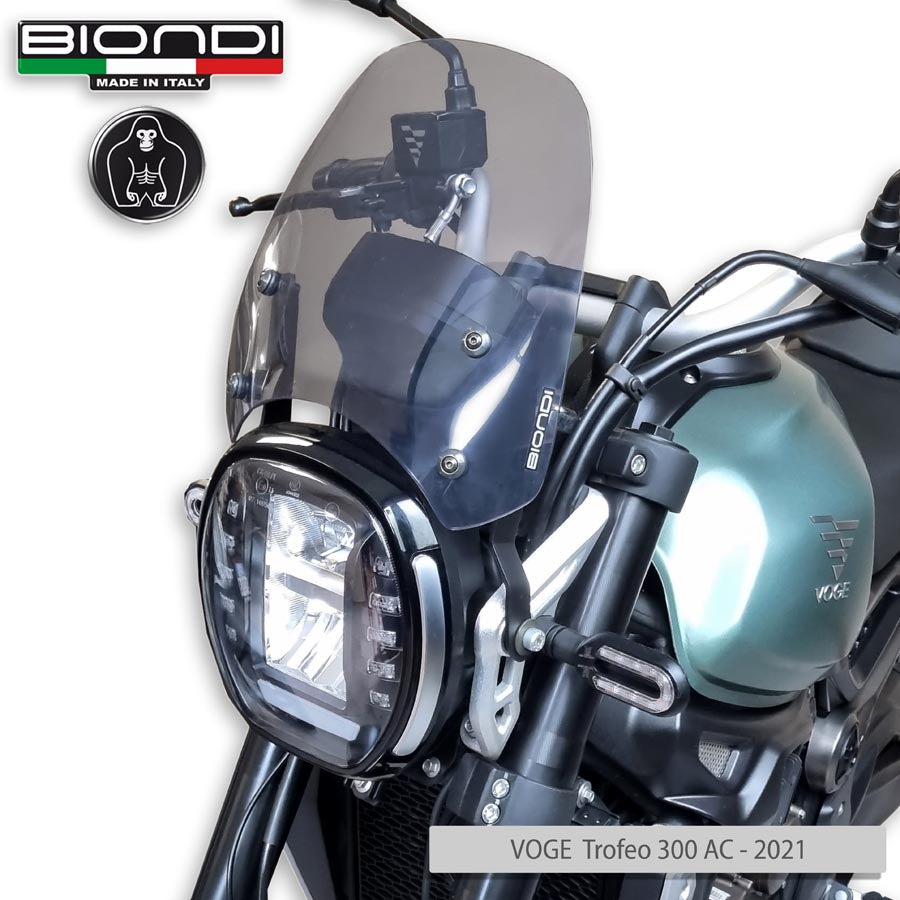 Biondi Cupolino Sport Fumè Chiaro Voge Trofeo 300/500 AC 2021 - Kit Montaggio Incluso