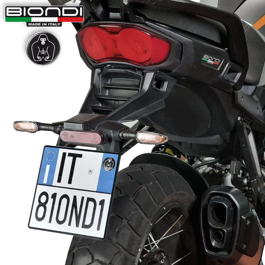 Biondi Portatarga Alluminio Nero Moto Guzzi V100 Mandello / Stelvio / V85TT