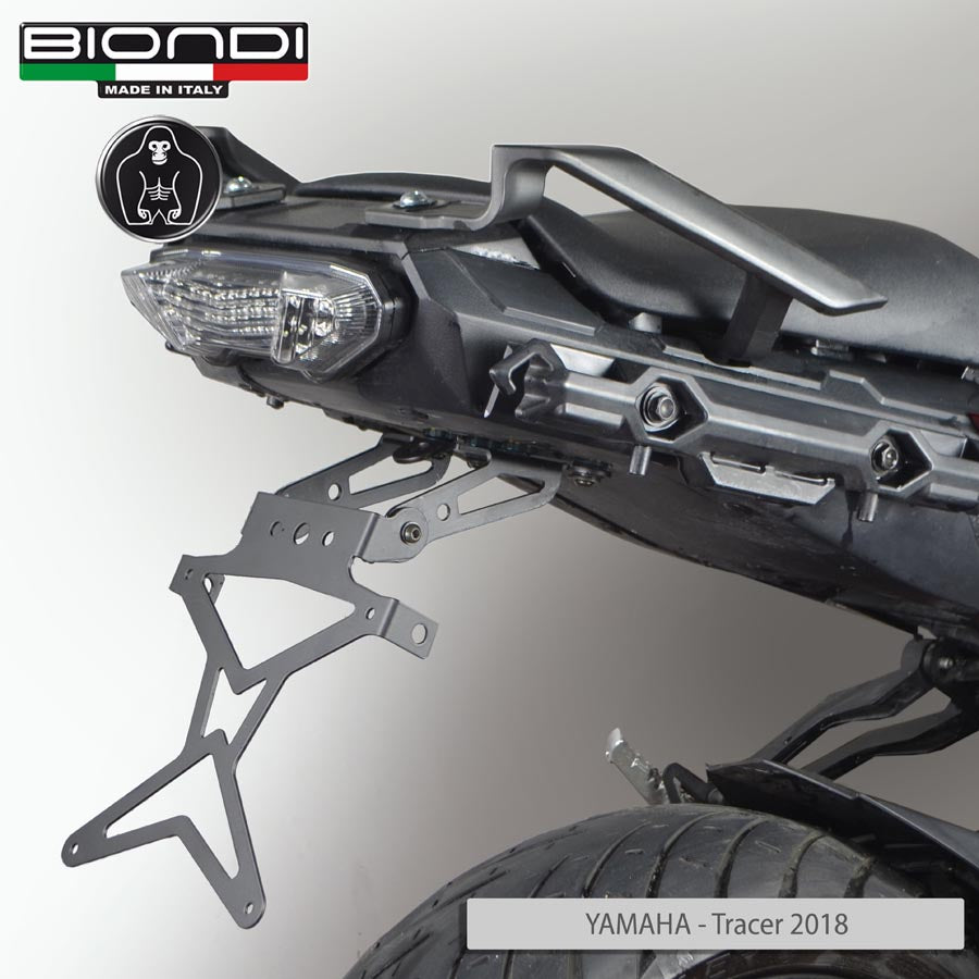 Biondi Portatarga Moto Regolabile Acciaio Nero Yamaha MT-09 Tracer 2015-2018