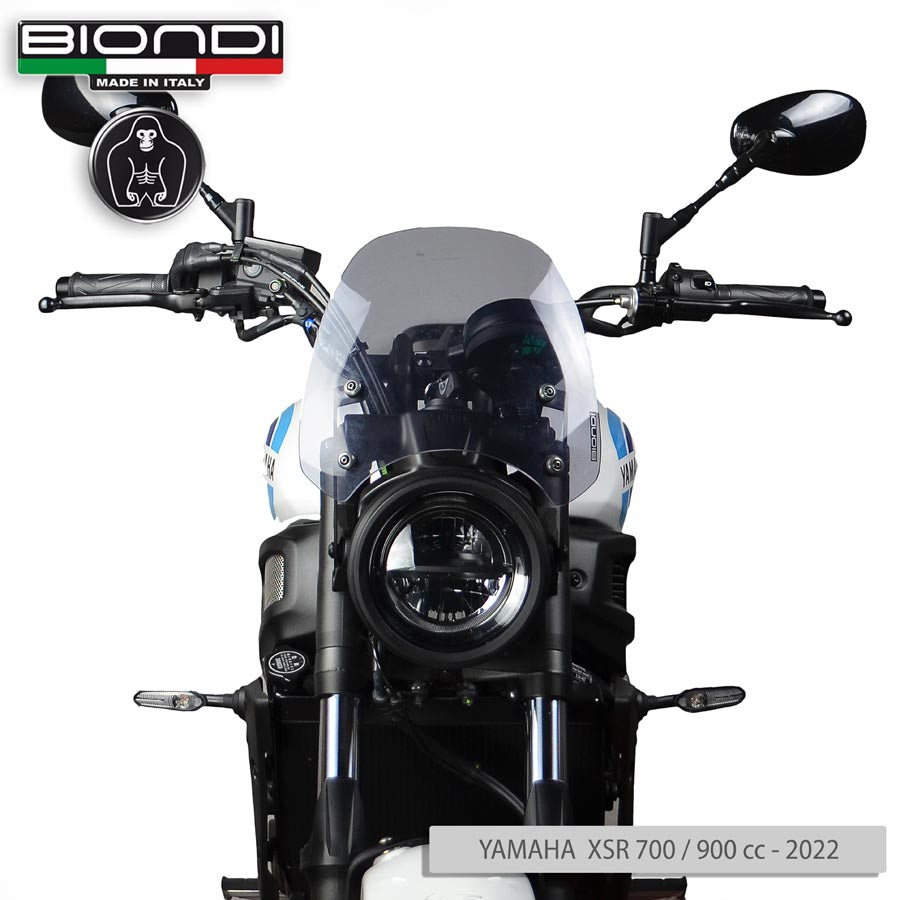 Biondi Cupolino Sport Fumè Chiaro per Benelli, Moto Guzzi V7, Triumph Bonneville, Yamaha XSR