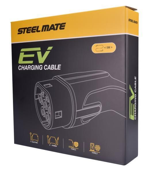 Steelmate Cavo ricarica EV monofase tipo 2 16A 5 m