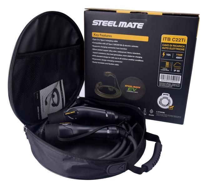 Steelmate EV-Ladekabel 3-phasig Typ 2 16A 5m