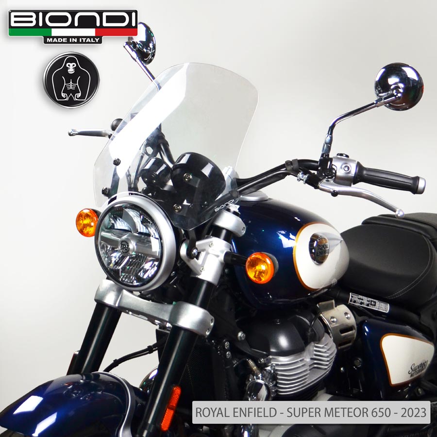 Biondi Cupolino Touring Trasparente Royal Enfield Meteor 350, Interceptor 650, Continental GT 650, Super Meteor 650
