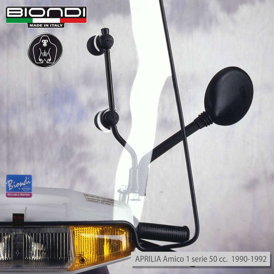 Biondi Parabrezza Pro Aprilia Amico 50 1990-1992 completo di attacchi