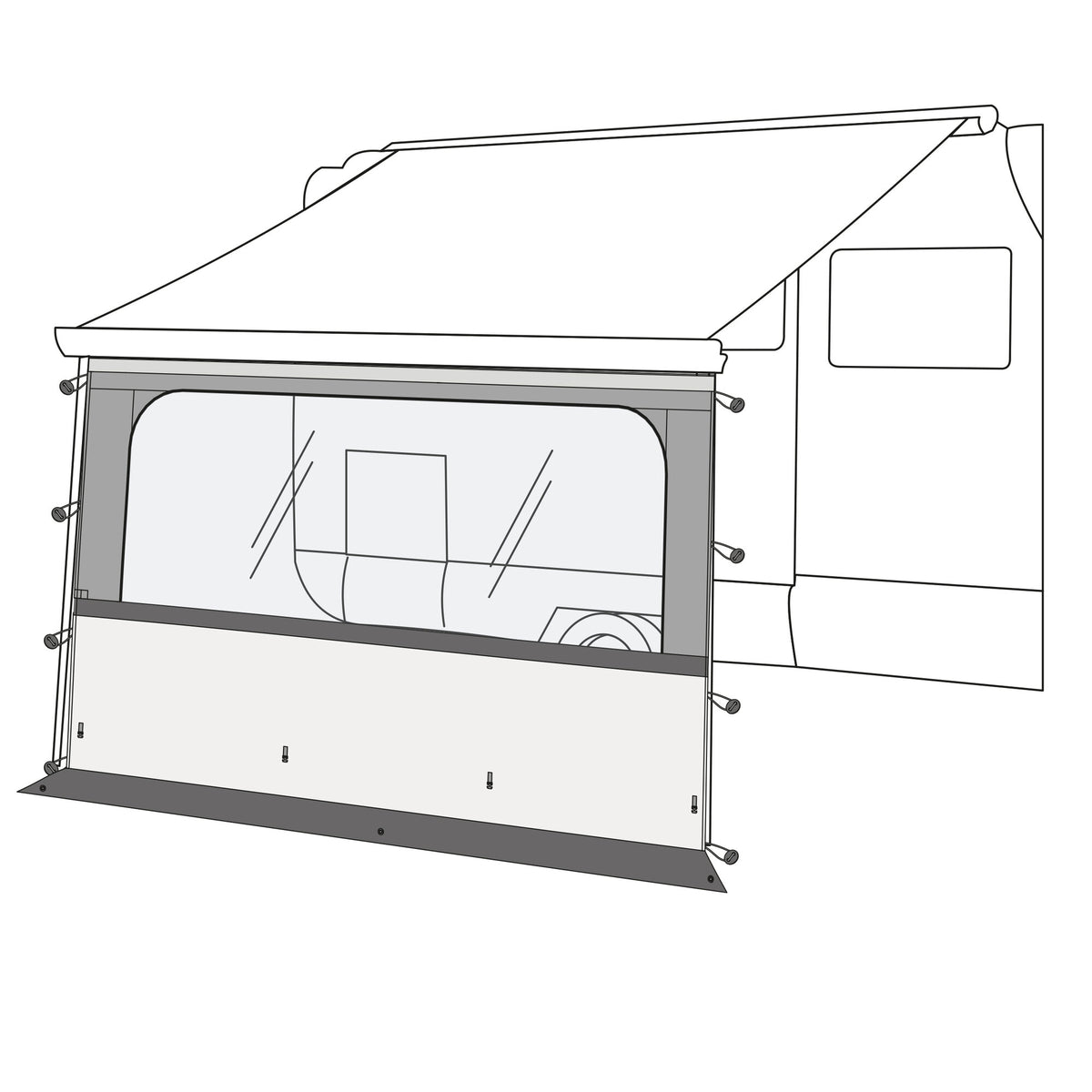 Fiamma Blocker Pro parete frontale 260 cm per tendalino F45s F40VAN F35Pro