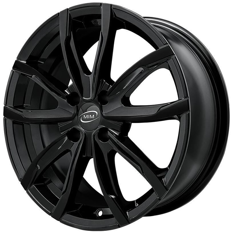 Cerchio in lega mod. EVO001 Glossy Black 6x15 / 4 fori / PCD 108 / ET 25 / foro centrale 65,1