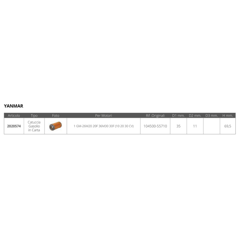 FNI Yanmar G1372 Dieselpatrone