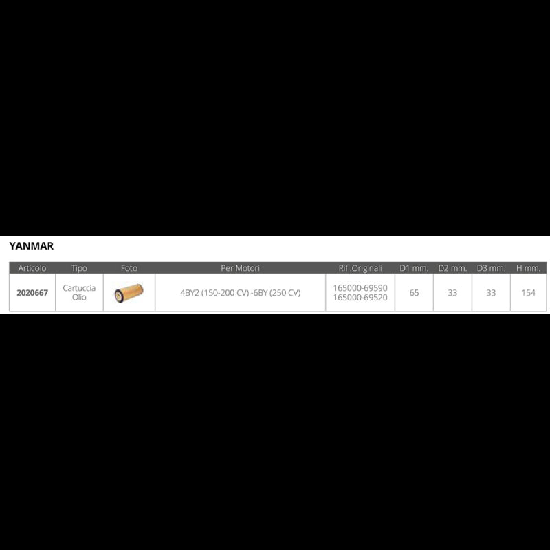FNI Cart Oil Yanmar Original Reference 16500-69520 FF178Y