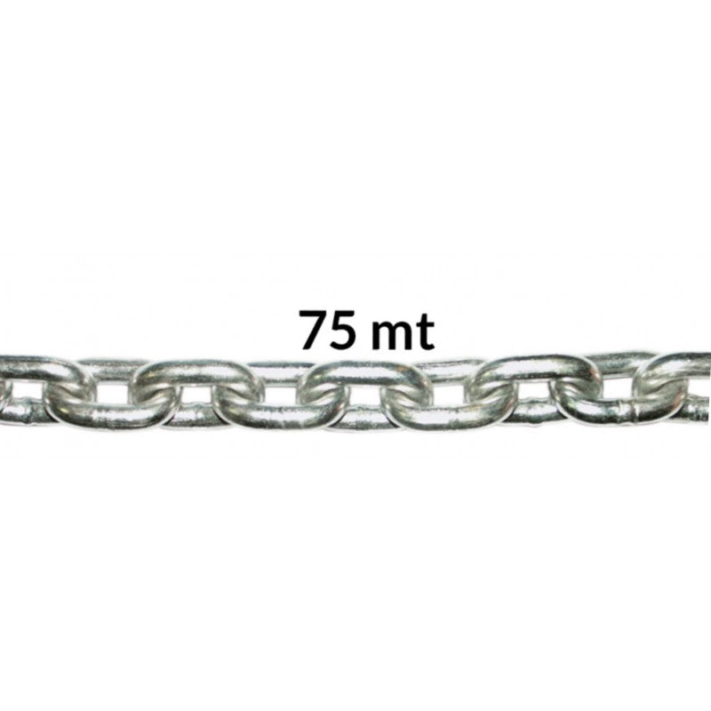 FNI-kalibrierte Edelstahlkette, Durchmesser 6 mm – 75 m Spule S0711-A0006X75