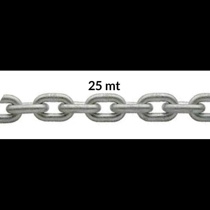 FNI-kalibrierte, verzinkte Kette, Durchmesser 6 mm – 25 m Spule C03060CF