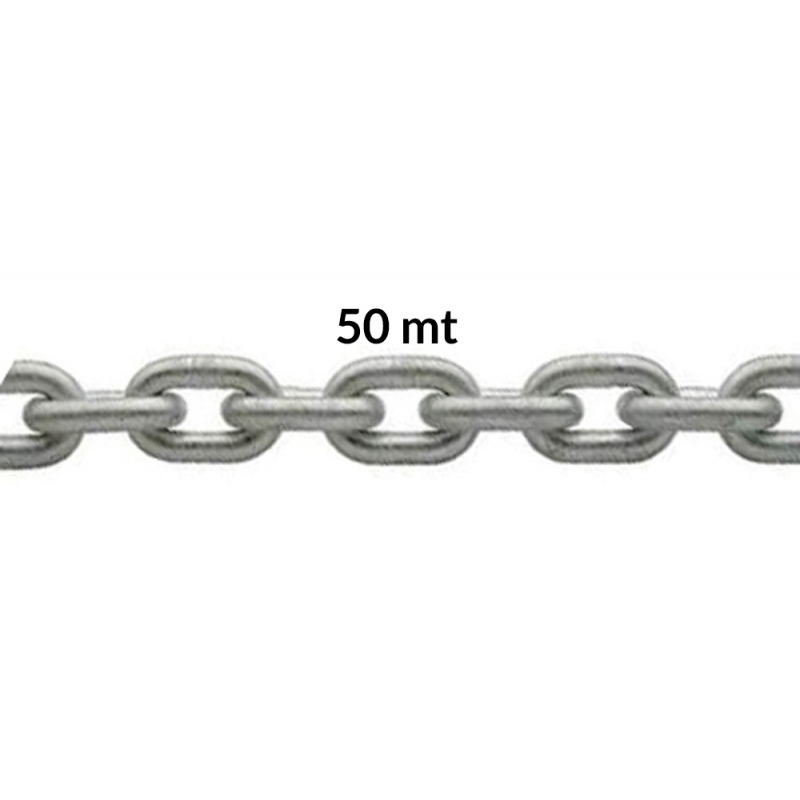 Cadena galvanizada calibrada FNI diámetro 6 mm - Bobina de 50 m C03060CF