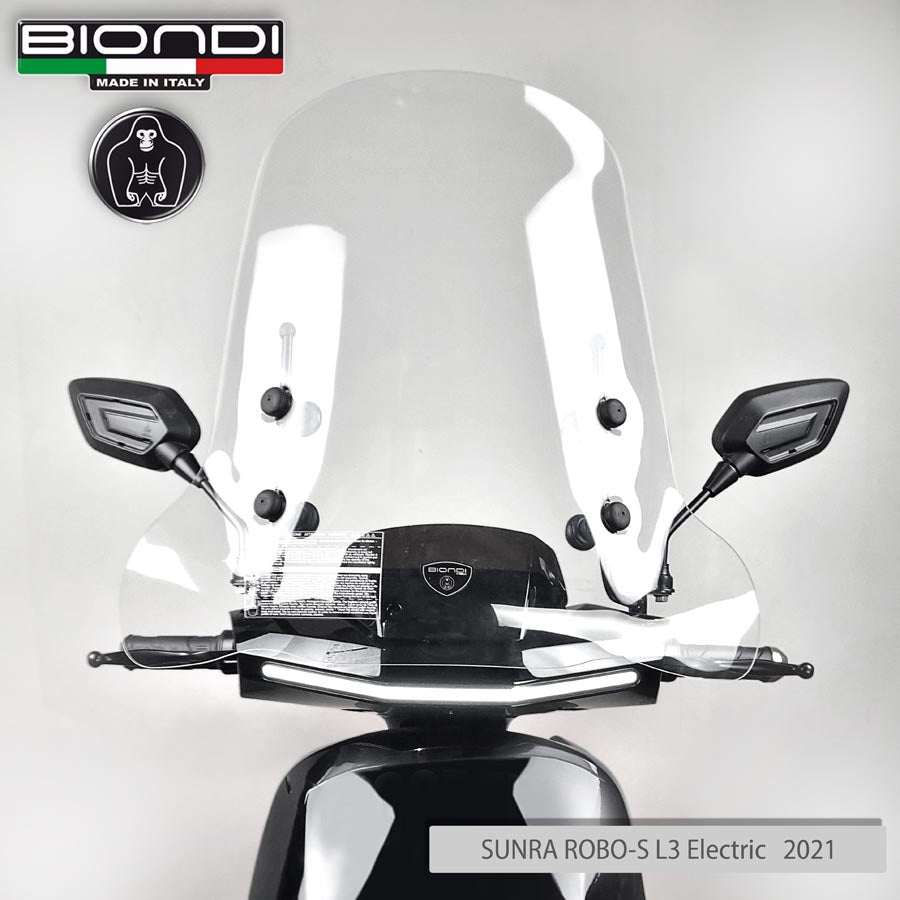 Biondi Parabrezza Pro Trasparente + Kit Attacchi BETA Quadra 50 cc. 1996