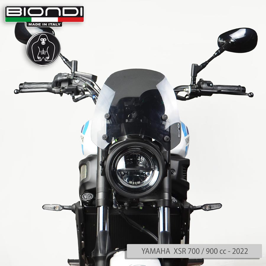 Biondi Cupolino Sport Fumè Scuro con Kit Montaggio - Benelli, Moto Guzzi V7, Triumph Bonneville, Yamaha XSR
