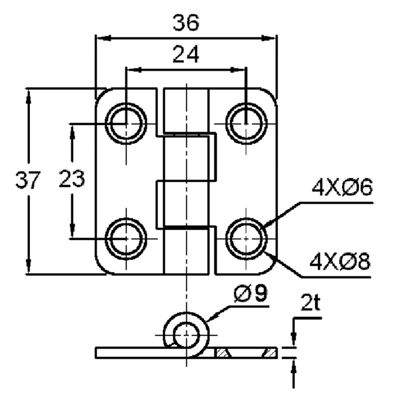 Marine Town Nautica Cerniera Inox 316 con Copertura 9120651