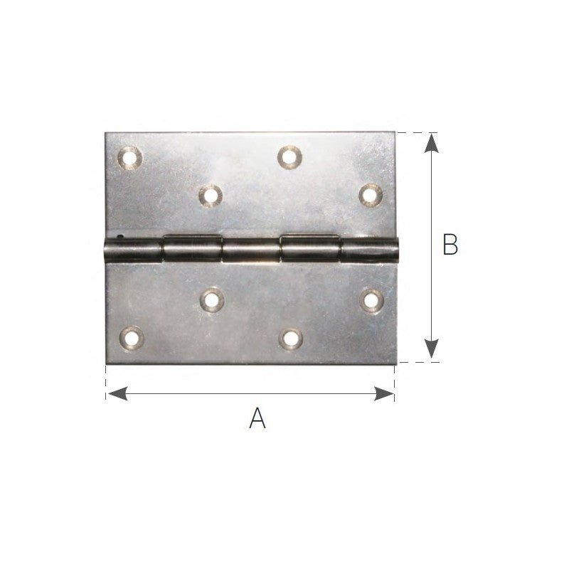 Bisagra de libro de acero inoxidable Olcese Ricci 100X80 mm 3384N