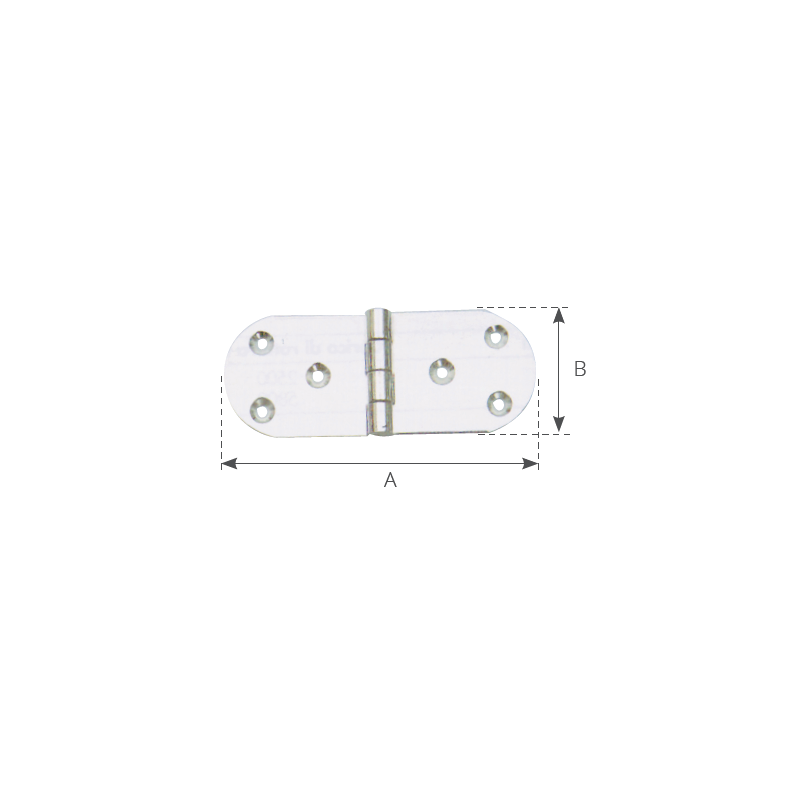 Olcese Ricci Cerniera Inox mm 75 X 20 3382A