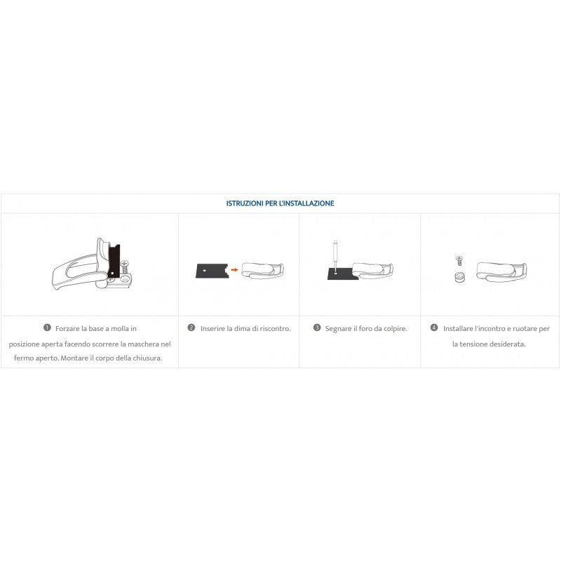 Cerradura de acero inoxidable negra Marine Town Nautica 9907881-P