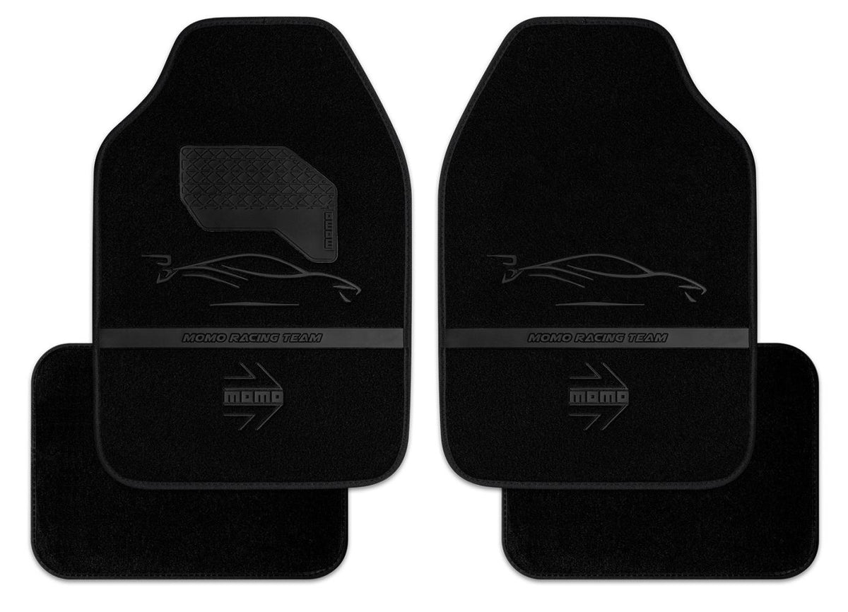 MOMO Racing Black Edition Set 4 Tappeti Moquette per Auto