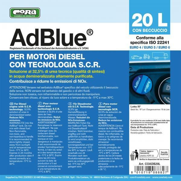 Depósito AdBlue Cora de 20 l con boquilla