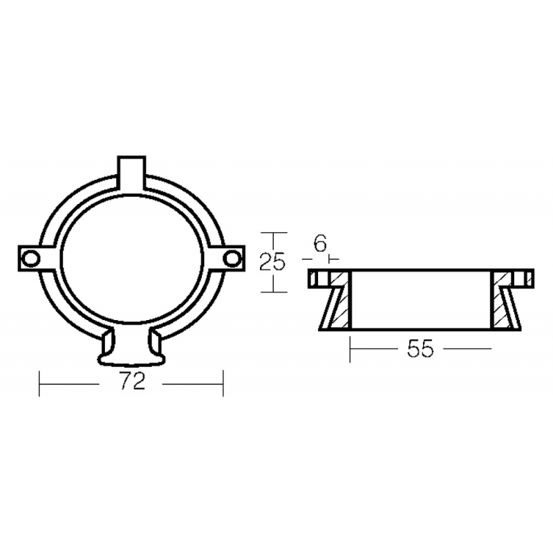 Enrico Polipodio Alpha One Zinc Collar ME019 Mercury - Ánodos Mercruiser