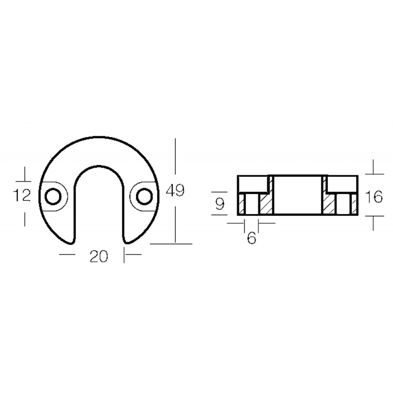 Enrico Polipodio Alpha One Zinc Collar 00817 Mercury - Ánodos Mercruiser