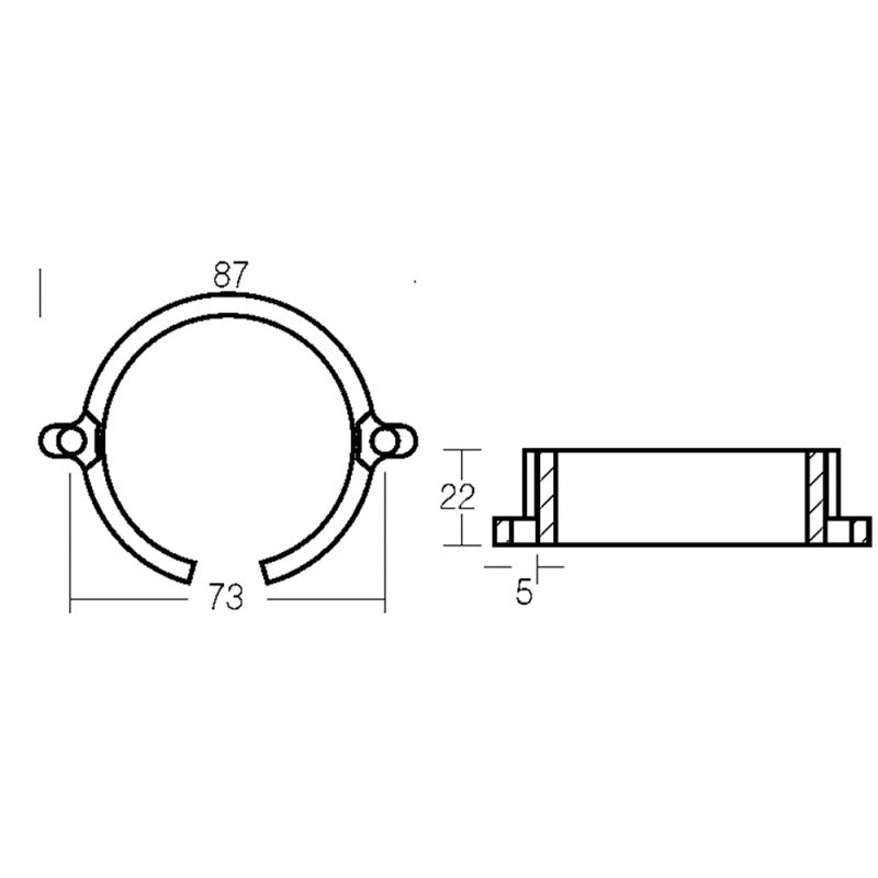 Tecnoseal Collare Bravo One e Bravo Iii Alluminio 00828AL