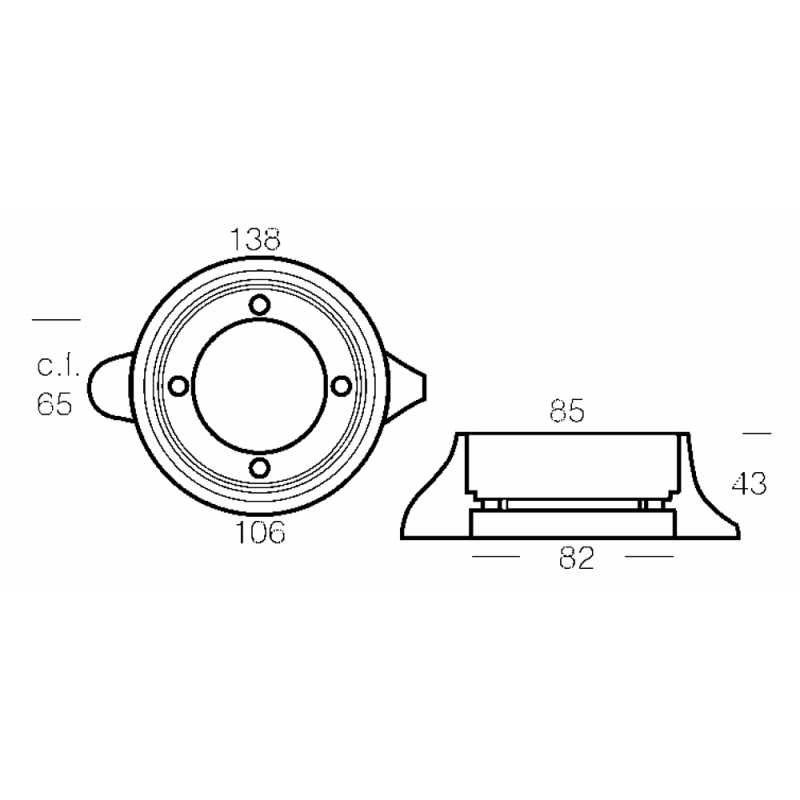 Enrico Polipodio Sea Drive 110 Collar de zinc 00705 Ánodos Volvo Penta