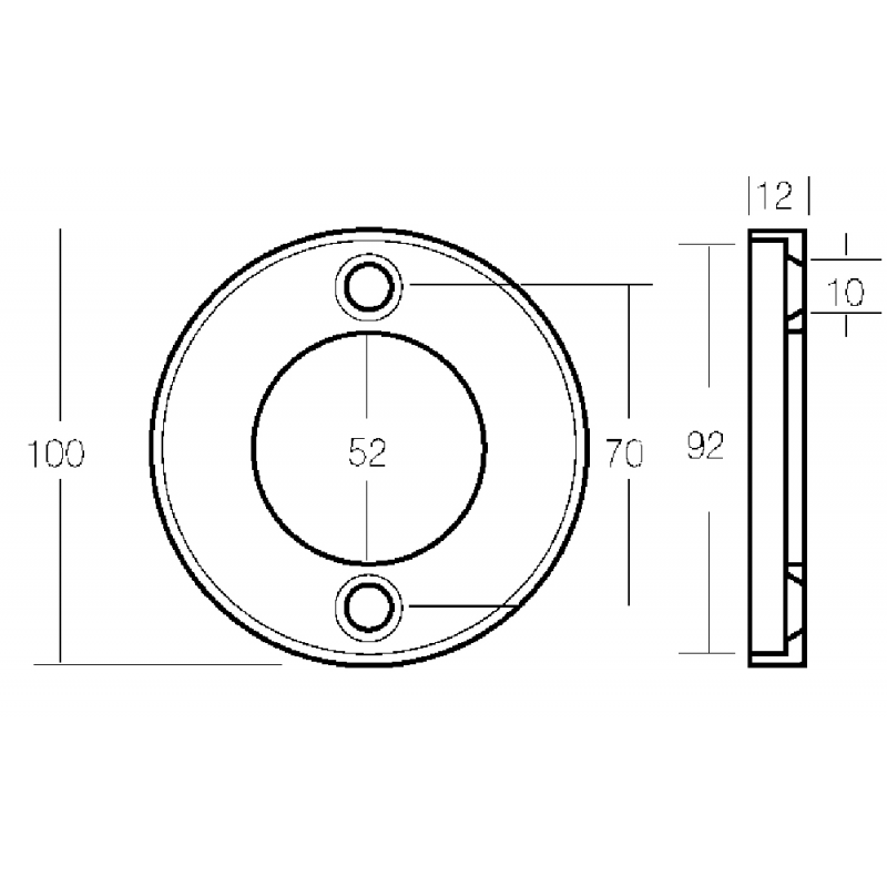 Enrico Polipodio Collare Piede 100 Hp 00700 Anodi Volvo Penta