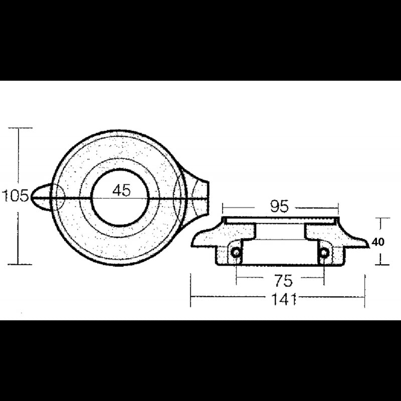 Tecnoseal Zink-Sail-Drive-Kragen 00734