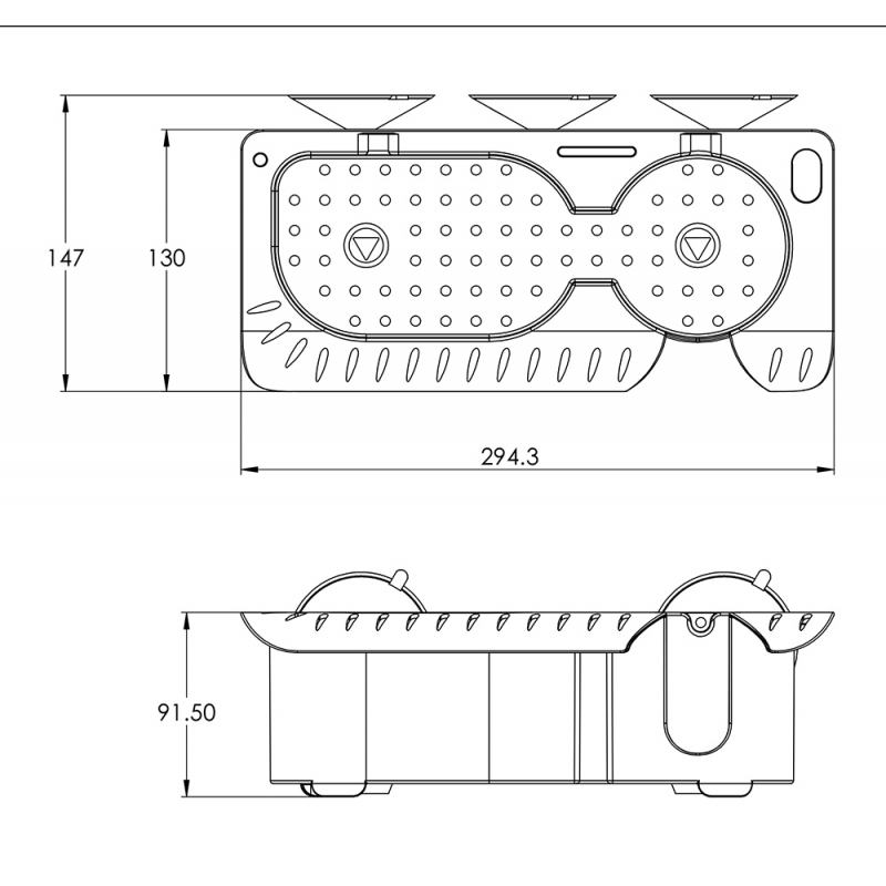 FNI Becherhalter mm 294X91X147 C12240