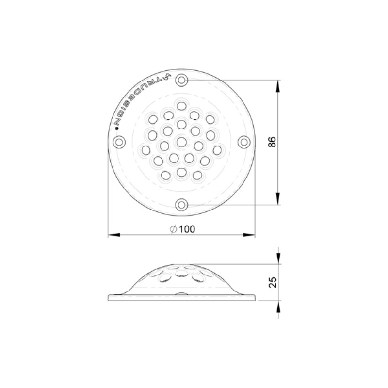 Grifo de mar Trudesign de 100 mm de diámetro TRU90244