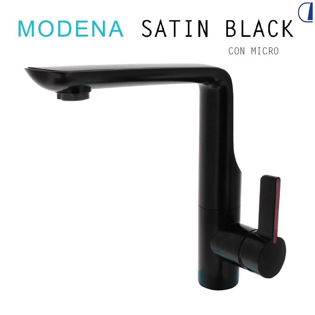 Di-Tec Miscelatore monocomando Modena con interruttore 6A canna girevole