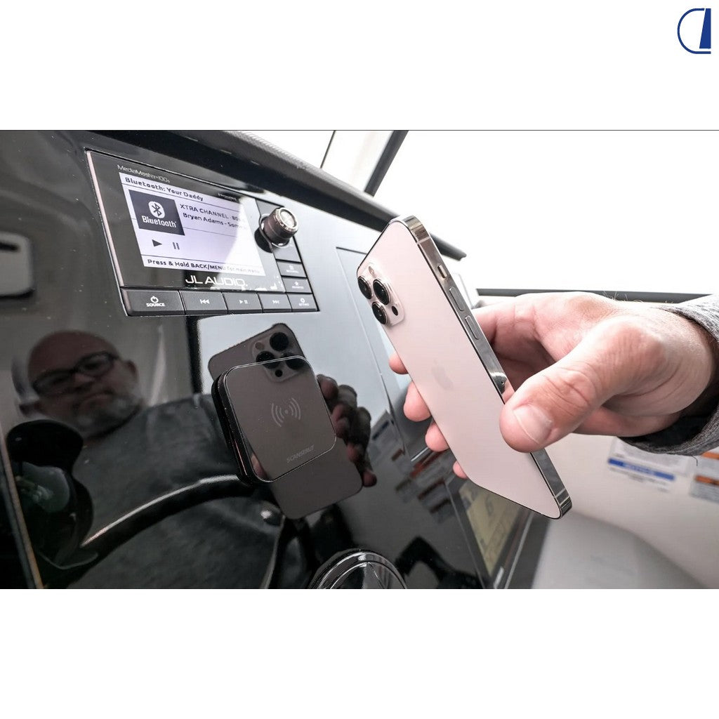Di-Tec Caricabatterie wireless magnetico Qi2 IPX6 15W 12/24V per camper