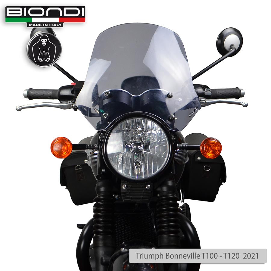 Biondi Cupolino Touring Fumè Chiaro Triumph Bonneville T100 T120 dal 2021
