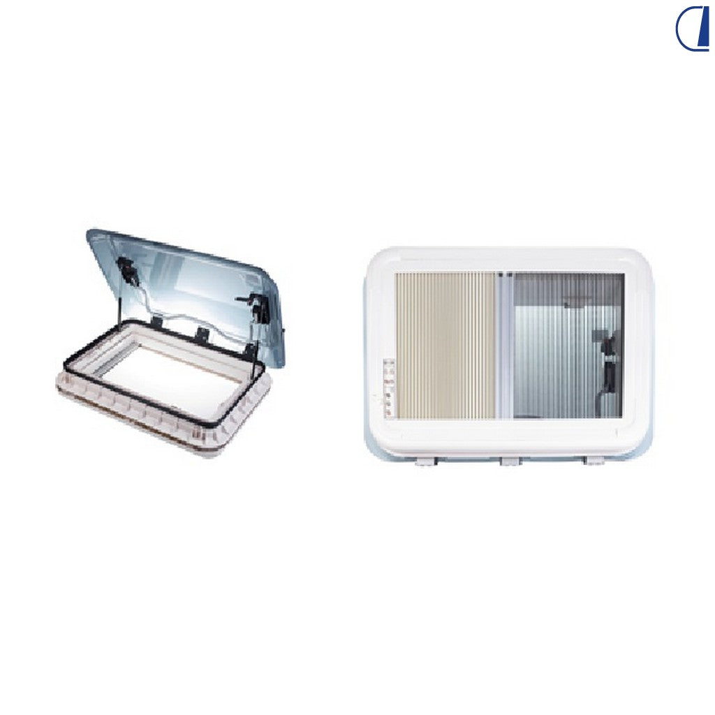 Di-Tec Finestra tetto per camper 700x500 mm con oscurante e zanzariera
