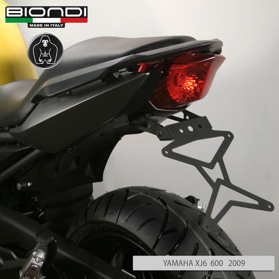 Biondi Portatarga Moto Acciaio Nero Regolabile Yamaha XJ6 600 2009