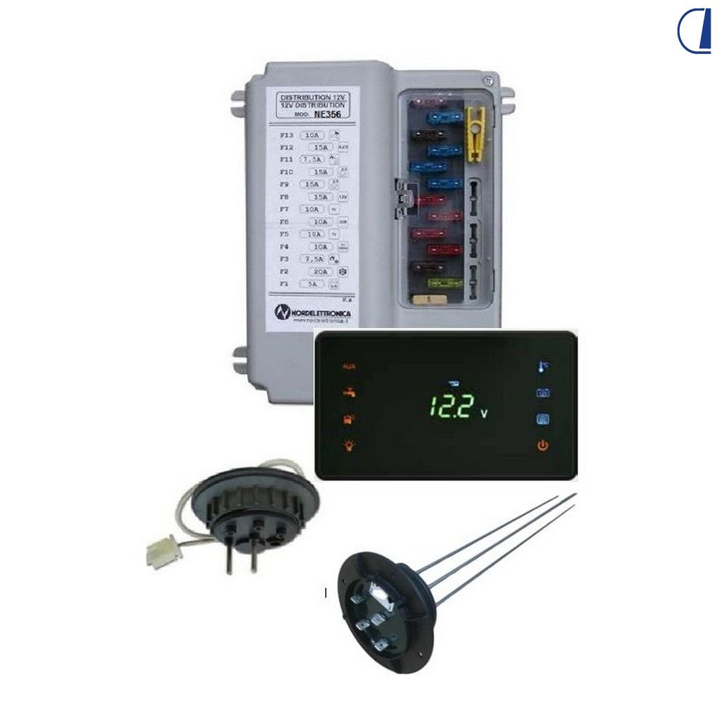 Nordelettronica NE334 sistema completo di comando per impianto elettrico camper