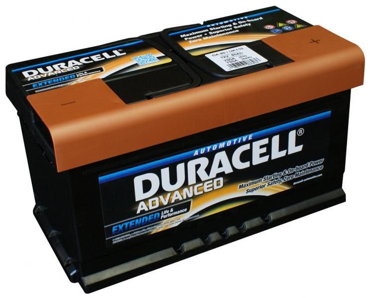 Batería de coche Duracell Advanced 12 V 80 Ah 700 A DX