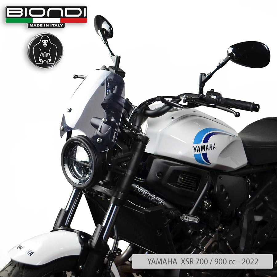 Biondi Cupolino Sport Fumè Chiaro per Benelli, Moto Guzzi V7, Triumph Bonneville, Yamaha XSR
