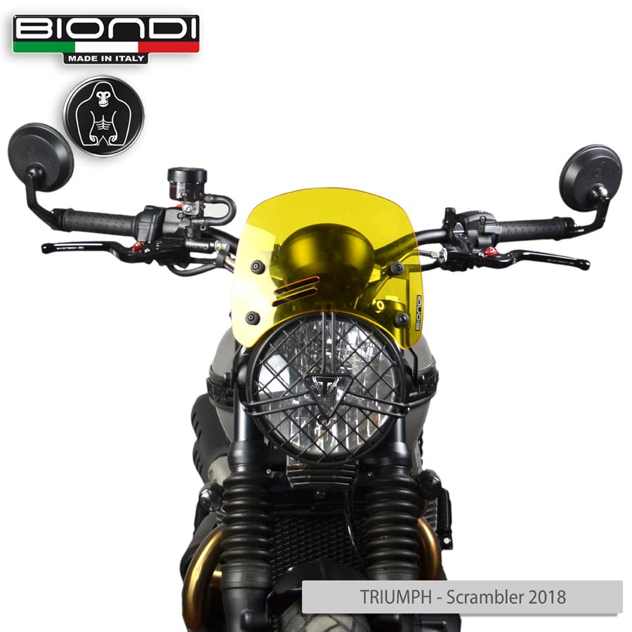 Biondi Cupolino Caffè Giallo Kawasaki Z650 RS e Triumph Scrambler Speed Street Twin - Kit Incluso