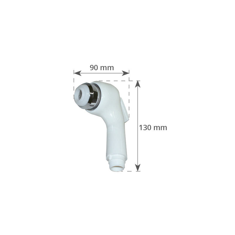 Elettrogas Aravon Ersatzdusche 130 mm Weiß mit Hebel 484
