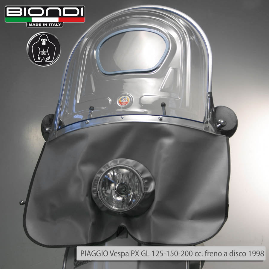 Biondi Parabrezza Club Vintage Vespa Primavera 125 Sprint 1968-1983 con Attacchi