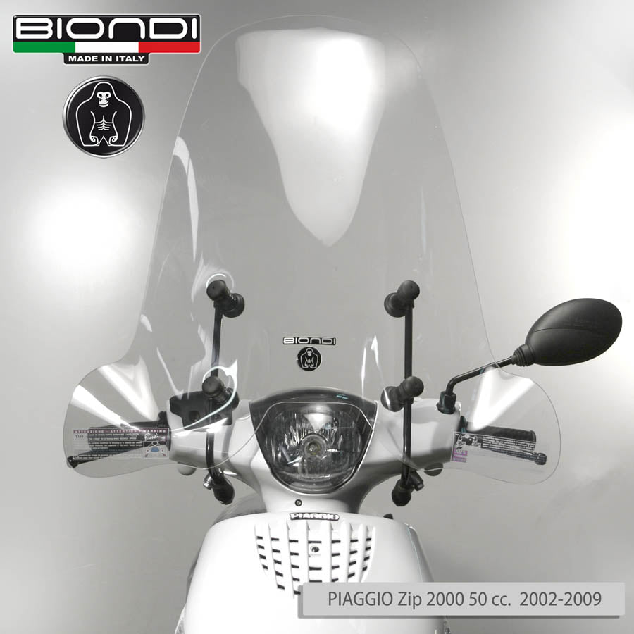 Biondi Parabrezza Club Trasparente per Piaggio Zip - Solo Schermo