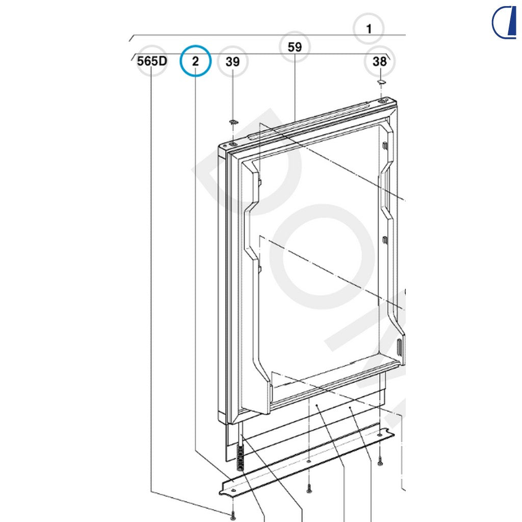 Lista porta beige per frigorifero Dometic RM5401LM