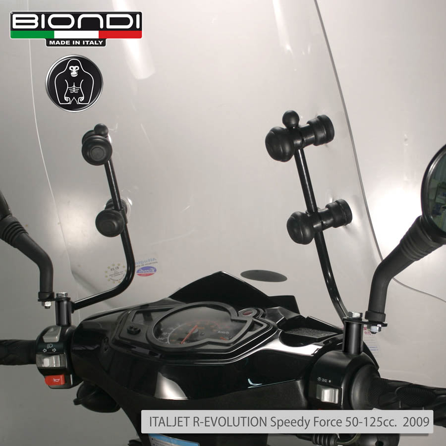 Biondi Kit Attacchi Parabrezza per Italjet Speedy Force e Speedy Jet