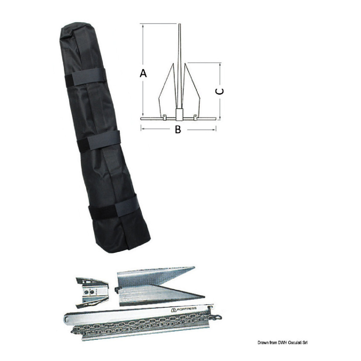 Ancora smontabile Fortress 21,2 kg