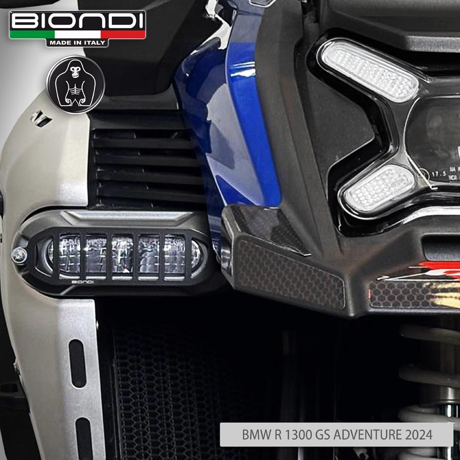 Biondi Griglie Alluminio Protezione Fari Antinebbia BMW R 1300 GS Adventure 2024 (Coppia)