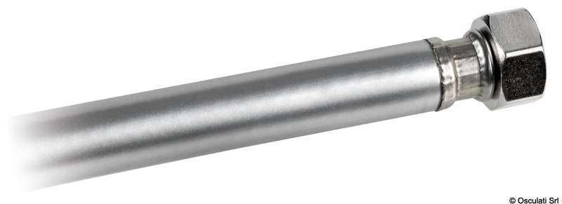 Osculati Tubo Doccia in PVC Retinato 4 m - Bianco e Silver