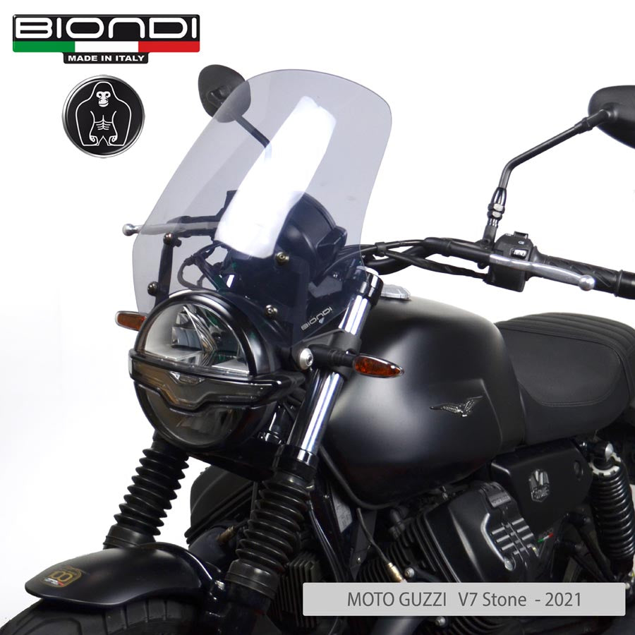 Biondi Cupolino Touring Fumè Chiaro Moto Guzzi V7 III/IV, V9 Bobber, V7 Sport