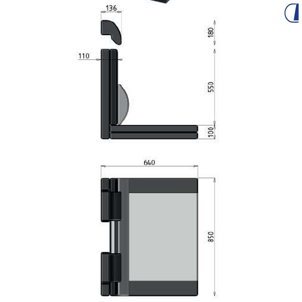Di-Tec Kit cuscineria Smart-Bed con poggiatesta per dinette camper